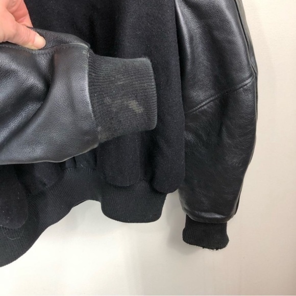 John DEERE Vintage Classic Boiled Wool and Leather Authentic Bomber Jacket XL - Picture 6 of 12